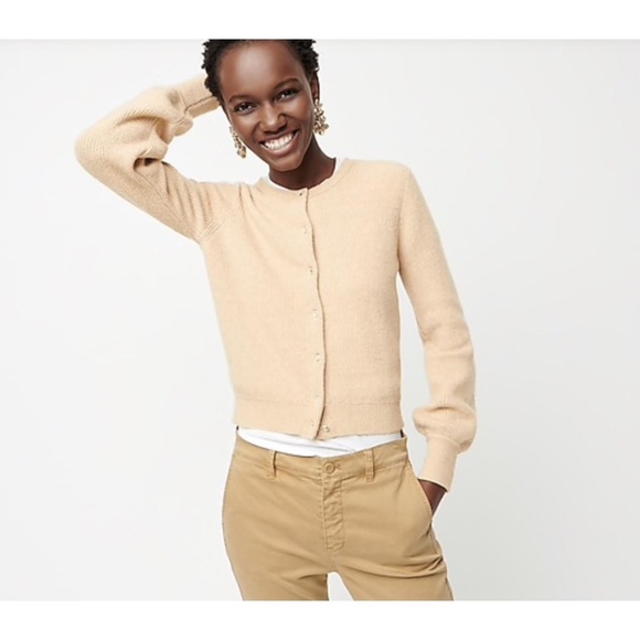 J. Crew Ribbed Cardigan with Jewel Buttons - Picture 1 of 7